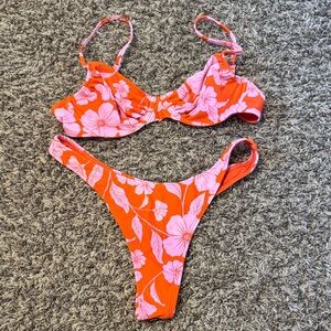 Target Orange and Pink Floral Bikini